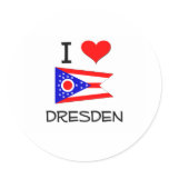 I Love Dresden Ohio Round Sticker
