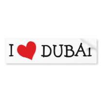 I Love DUBAI Bumper Sticker