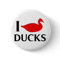 I Love Ducks Buttons