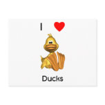 I love ducks postcards