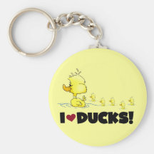 I Love Ducks Tshirts and Gifts Key Chains