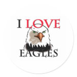 I Love Eagles Stickers