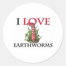 I Love Earthworms Sticker