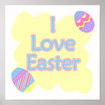 i love easter print