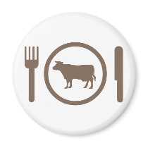 I Love Eat Cows magnets