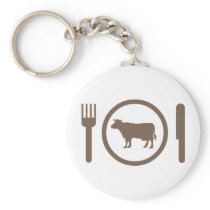 I Love Eat Cows keychains
