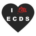 I love ECDS Heart Sticker