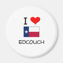 I Love Edcouch Texas Refrigerator Magnet