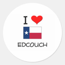 I Love Edcouch Texas Stickers