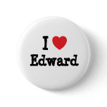 I love Edward heart T-Shirt buttons