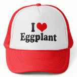 I Love Eggplant hats