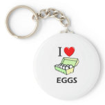 I Love Eggs keychains