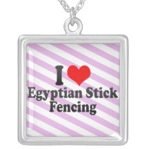 I love Egyptian Stick Fencing Custom Necklace
