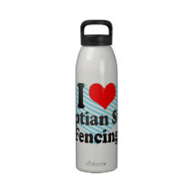I love Egyptian Stick Fencing Drinking Bottles