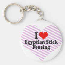 I love Egyptian Stick Fencing Keychain