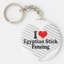 I love Egyptian Stick Fencing Keychain