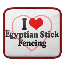 I love Egyptian Stick Fencing MacBook Sleeve