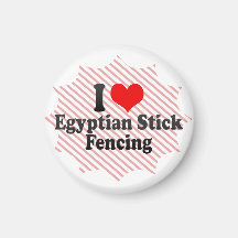 I love Egyptian Stick Fencing Refrigerator Magnets