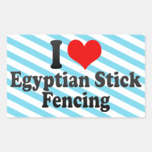 I love Egyptian Stick Fencing Stickers