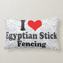 I love Egyptian Stick Fencing Throw Pillows