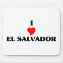 I Love El Salvador mousepads
