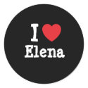 I love Elena heart T-Shirt stickers