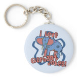 I Love Elephant Jokes Keychain