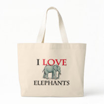 I Love Elephants Bags
