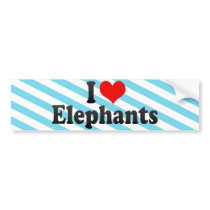 I Love Elephants Bumper Sticker