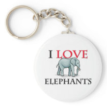 I Love Elephants Key Chains