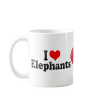 I Love Elephants Mugs