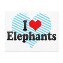 I Love Elephants Postcards
