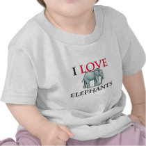 I Love Elephants T Shirts