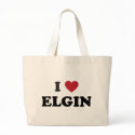 I Love Elgin Illinois bags