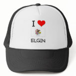 I Love ELGIN Illinois hats
