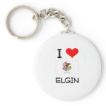 I Love ELGIN Illinois keychains