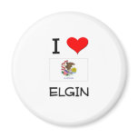 I Love ELGIN Illinois magnets