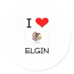 I Love ELGIN Illinois stickers