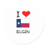 I Love Elgin Texas stickers