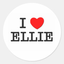 I Love Ellie Stickers