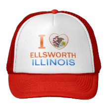 I Love Ellsworth, IL Hats