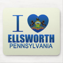 I Love Ellsworth, PA Mouse Pad