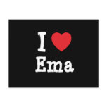 I love Ema heart T-Shirt postcards