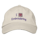 I Love Embroidering embroidered hats