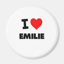 I Love Emilie Fridge Magnet