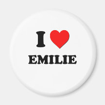 I Love Emilie Fridge Magnet