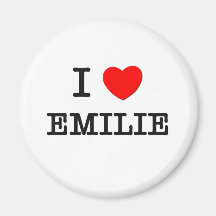 I Love Emilie Refrigerator Magnets