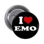I Love Emo Pinback Buttons