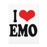 I Love Emo Post Card