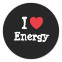 I love Energy heart custom personalised stickers